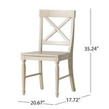 Christopher Knight Home® - Noble House - Rovie Antique White Acacia Wood Dining Chairs - Set Of 2