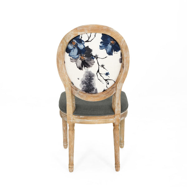English Elm Christopher Knight Home® - Kd Dining Chair - Vintage French-Country Elegance With Dark Gray Upholstery & Ergonomic Comfort 60352.00PDGRY