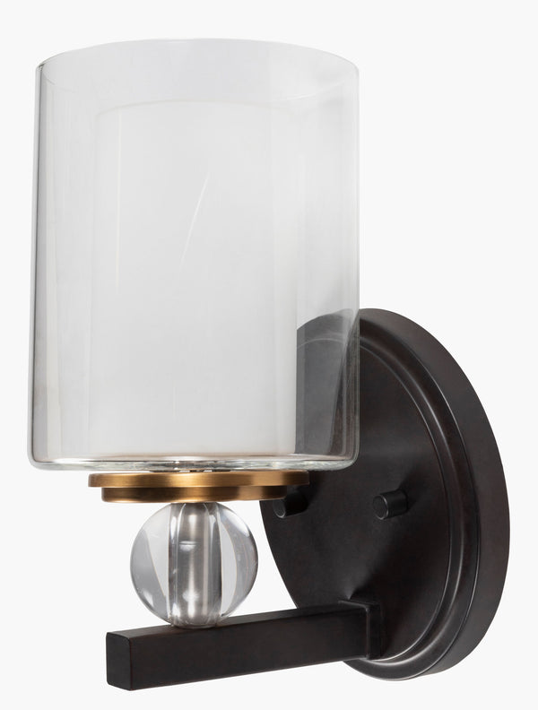 Surya Horatio Modern Wall Sconce - 6"L X 6"W X 10"H, Revitalize Your Decor With Timeless Elegance Fixture, Black Iron Hto-001