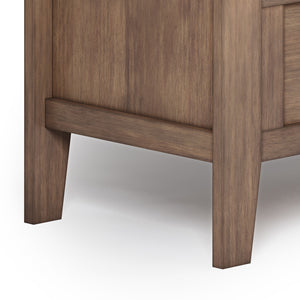 English Elm Adams Entryway Storage Bench - Rustic Natural Aged Brown, Handcrafted, Seating For Two & Hidden Storage B136P158301