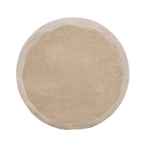 English Elm Outdoor Honeycomb Concrete Barrel Side Table with Organic Sculpted Natural Finish 73443.00