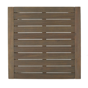 English Elm Christopher Knight Home® - LEAH Acacia 3-Piece Outdoor Chat Set with Water-Resistant Cushions and Slat Paneled Tabletop Beige 40 L x 25.75 W x 18.75 H 60915.00GRY