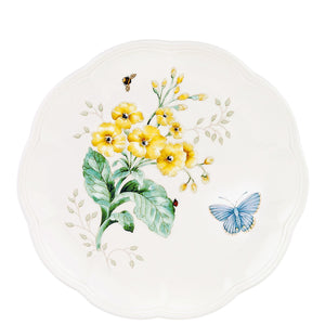 Lenox Butterfly Meadow Fritillary Accent Plate Multi, WHITE PORCELAIN 6140909