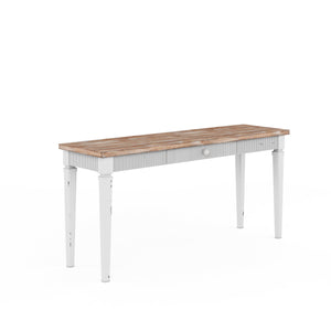 A.R.T. Furniture Palisade Console Table - Charming English Cottage Style With Two-tone Finish & Storage Drawer White Poplar And Parawood Solids,Hickory Veneers,Metal,Resin 273307-2908