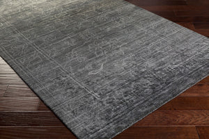 Surya Hightower Htw-3000 2' X 3' Luxurious Handmade Viscose Rug - Perfect For High Traffic Areas & Style Charcoal Viscose Htw3002-23