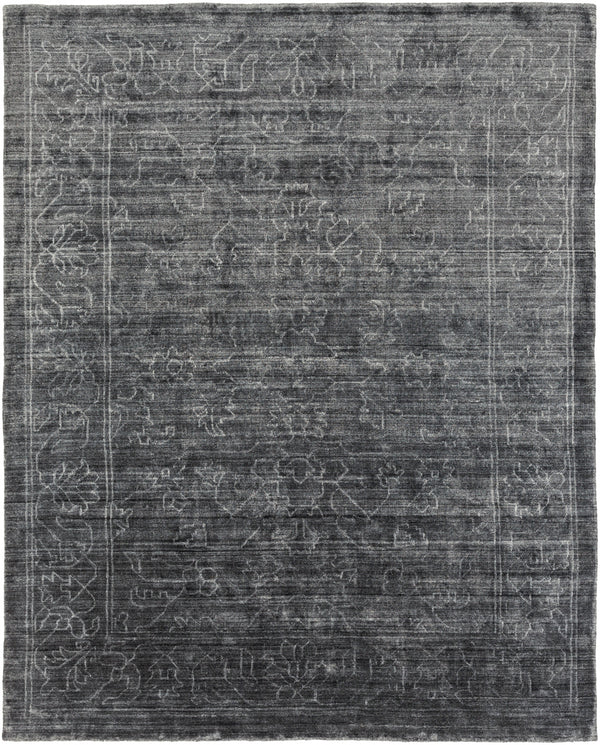 Hightower HTW-3002 8' x 10' Handmade Rug HTW3002-810  Charcoal, Light Gray Surya