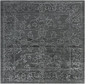 Hightower HTW-3002 8' x 8' Square Handmade Rug HTW3002-8SQ  Charcoal, Light Gray Surya