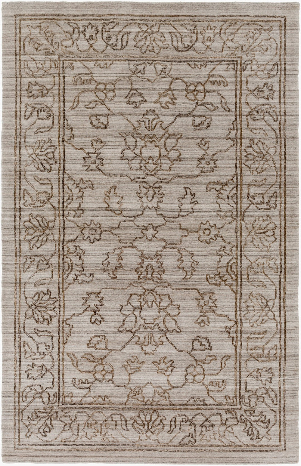 Surya Hightower Htw-3000 2' X 3' Luxurious Handmade Viscose Rug - Perfect For High Traffic Areas & Style Light Gray Viscose Htw3003-23