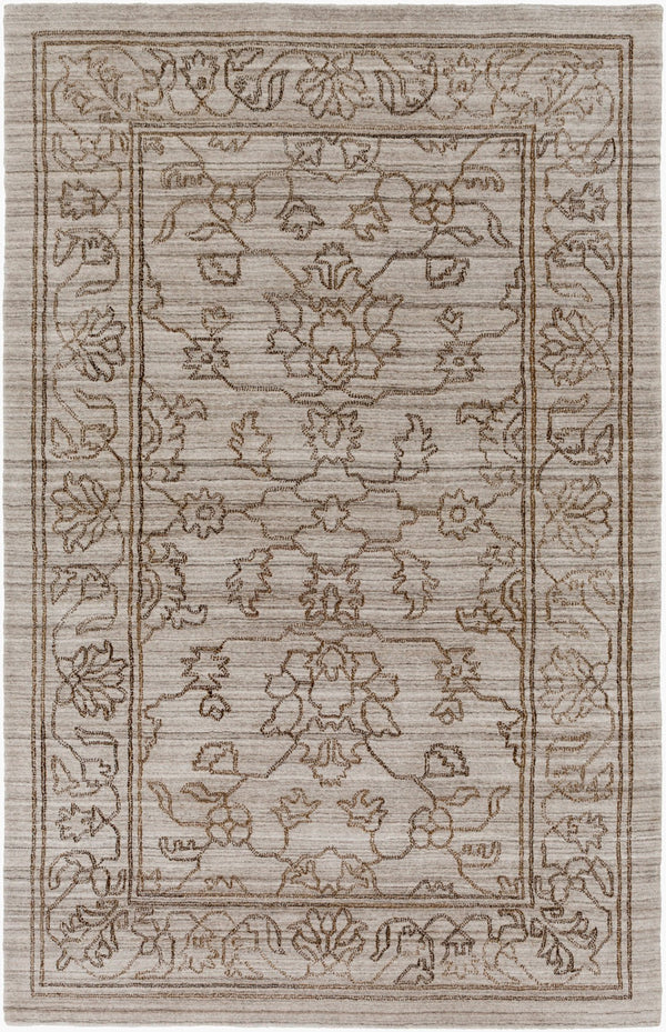 Surya Hightower Htw-3000 2' X 3' Luxurious Handmade Viscose Rug - Perfect For High Traffic Areas & Style Light Gray Viscose Htw3003-23