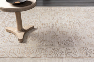 Hightower HTW-3003 8' x 8' Square Handmade Rug HTW3003-8SQ  Light Gray, Medium Brown, Charcoal Surya