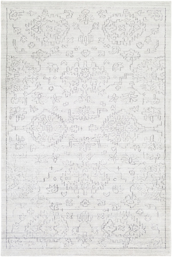 Hightower HTW-3005 6' x 9' Handmade Rug HTW3005-69  White, Black Surya