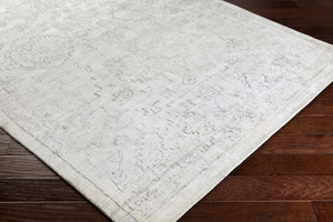 Surya Hightower Htw-3000 2' X 3' Luxurious Handmade Viscose Rug - Perfect For High Traffic Areas & Style White Viscose Htw3005-23