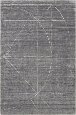 Hightower HTW-3009 6' x 9' Handmade Rug HTW3009-69  Gray, Charcoal, White, Taupe Surya