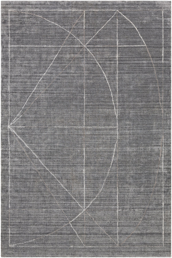 Hightower HTW-3009 6' x 9' Handmade Rug HTW3009-69  Gray, Charcoal, White, Taupe Surya