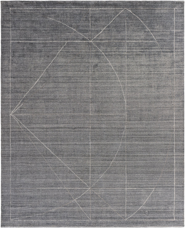 Hightower HTW-3009 8' x 10' Handmade Rug HTW3009-810  Gray, Charcoal, White, Taupe Surya