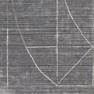 Surya Hightower Htw-3000 2' X 3' Luxurious Handmade Viscose Rug - Perfect For High Traffic Areas & Style Gray Viscose Htw3009-23