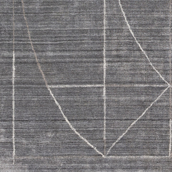 Surya Hightower Htw-3000 2' X 3' Luxurious Handmade Viscose Rug - Perfect For High Traffic Areas & Style Gray Viscose Htw3009-23