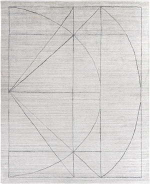 Hightower HTW-3010 8' x 10' Handmade Rug HTW3010-810  Charcoal, White, Black Surya