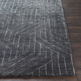 Hightower HTW-3011 8' x 10' Handmade Rug HTW3011-810  Charcoal, Black, White Surya