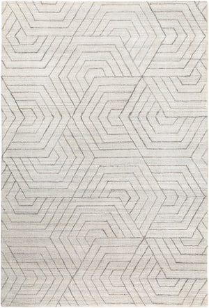 Hightower HTW-3012 6' x 9' Handmade Rug HTW3012-69  Charcoal, Cream Surya