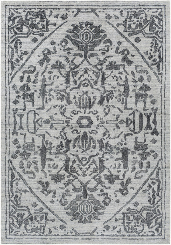 Surya Hightower Htw-3000 2' X 3' Luxurious Handmade Viscose Rug - Perfect For High Traffic Areas & Style Light Gray Viscose Htw3013-46