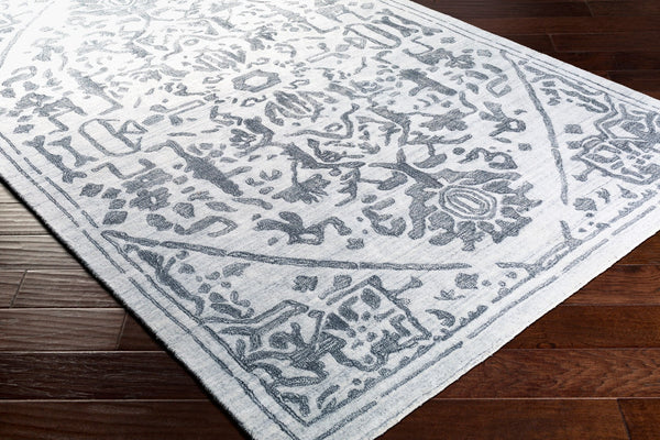 Surya Hightower Htw-3000 2' X 3' Luxurious Handmade Viscose Rug - Perfect For High Traffic Areas & Style Light Gray Viscose Htw3013-46