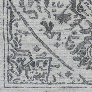 Surya Hightower Htw-3000 2' X 3' Luxurious Handmade Viscose Rug - Perfect For High Traffic Areas & Style Light Gray Viscose Htw3013-46