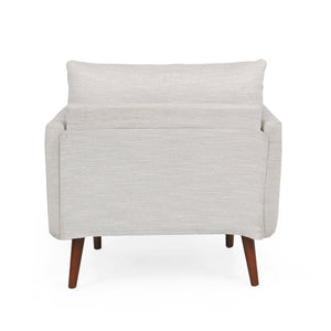 English Elm Christopher Knight Home® - CLUB Club Chair Upholstered Fabric Accent Chair with Walnut Birch Legs, Modern Sophisticated Seating Appeal Beige 30.25 L x 25.75 W x 21 H 71573.00