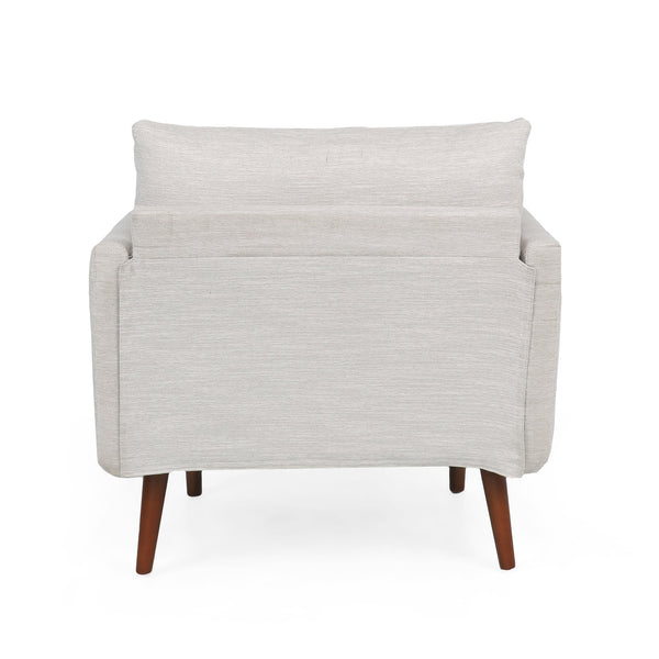 English Elm Christopher Knight Home® - CLUB Club Chair Upholstered Fabric Accent Chair with Walnut Birch Legs, Modern Sophisticated Seating Appeal Beige 30.25 L x 25.75 W x 21 H 71573.00