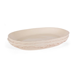 Acanthus Stoneware Oval Serving Platters, Set of 2 EAW95519 Park Hill