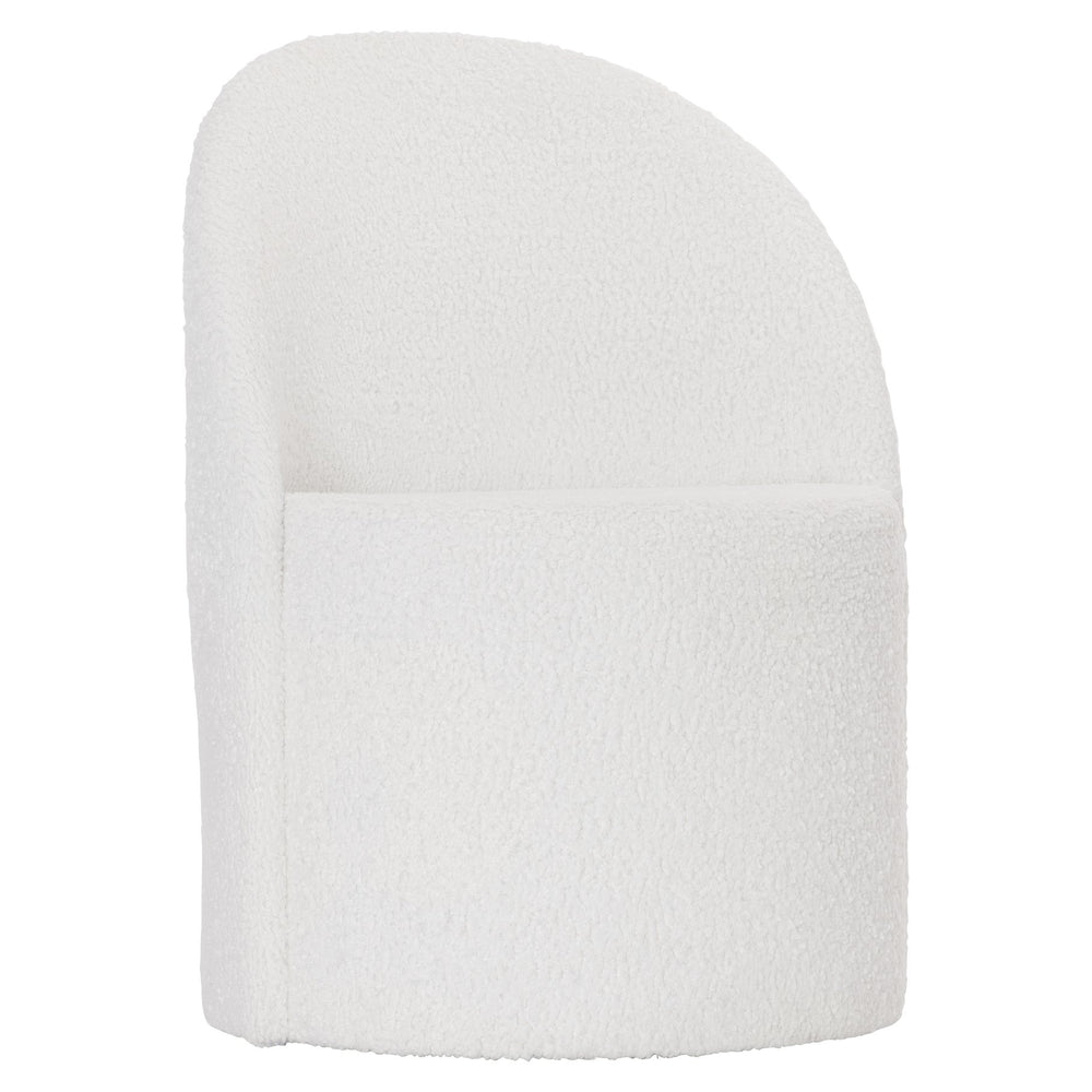 Bernhardt Bernhardt Solaria Upholstered Arm Chair With Casters, Rounded Wraparound Back, Rustic Modern Comfort 310531