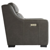 Bernhardt Germain Leather Power Motion Chair Gray Leather 2022RHO