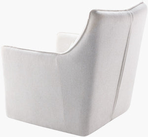 Surya Hudson Swivel Chair - Modern Minimalist Design With Durable Beech Wood Base & Easy Maintenance Upholstery Upholstery, Ivory,Base, Beige Polyester,Beechwood,Polyurethane Foam Hud-001