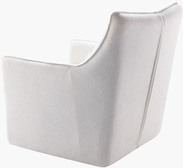 Surya Hudson Swivel Chair - Modern Minimalist Design With Durable Beech Wood Base & Easy Maintenance Upholstery Upholstery, Ivory,Base, Beige Polyester,Beechwood,Polyurethane Foam Hud-001