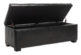 Safavieh  Large Manhattan Storage Bench  Black HUD4200B