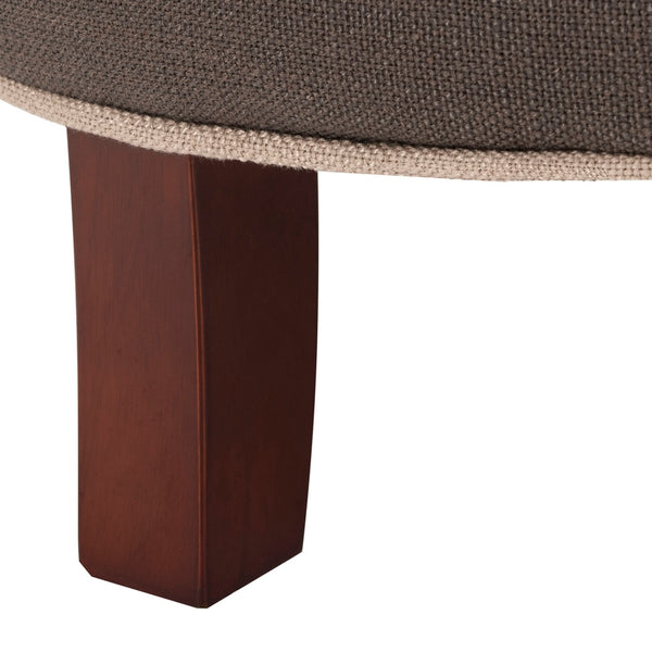 Safavieh Amelia Tufted Storage Ottoman Charcoal / True Taupe HUD8220A