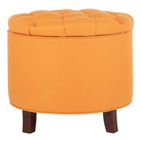 Safavieh Amelia Tufted Storage Ottoman Tangerine HUD8220D