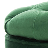 Safavieh Amelia Tufted Storage Ottoman Emerald HUD8220P