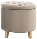 Safavieh Amelia Tufted Storage Ottoman Mushroom V2 HUD8220Y