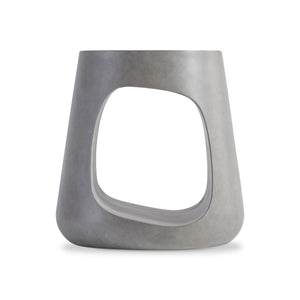 Bernhardt Bernhardt Sereno Sculptural Round Side Table — Lightweight Cast Resin Sasso Finish, Adjustable Glides For Stability 329123