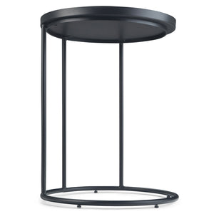 English Elm Monet Metal Side Table - Sleek Black Industrial Design For Modern Living Spaces & Versatile Use B136P158949