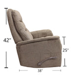 Parker House Parker Living Gemini - Heather Swivel Glider Recliner Heather 94% Polyester, 6% Nylon (W) MGEM#812GS-HEA