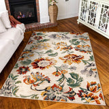 Orian Rugs Simply Southern Cottage Franklin Floral Machine Woven Polypropylene Transitional Area Rug Multi Distressed Polypropylene