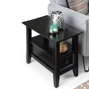 English Elm Amherst Narrow Side Table - Handcrafted Hickory Brown, Stylish Storage For Small Living Spaces B136P158325