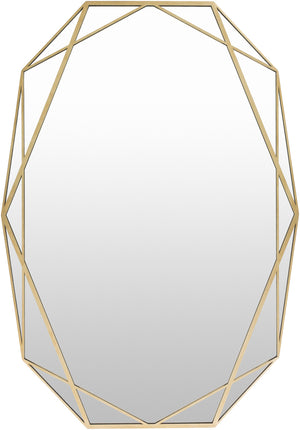 Huntley HUT-001 39"H x 28"W x 1"D Accent Mirror HUT001-12739  Frame: Gold Surya