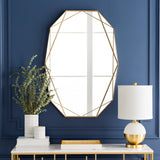 Huntley HUT-001 39"H x 28"W x 1"D Accent Mirror HUT001-12739  Frame: Gold Surya