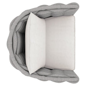 Bernhardt Bernhardt Wailea Nordic Gray Outdoor Swivel Chair With 360° Oyster Base, Soft-Knit Weatherproof Weave - Made to Order OP213SC