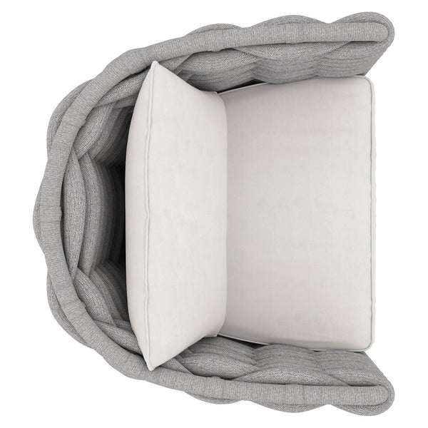 Bernhardt Bernhardt Wailea Nordic Gray Outdoor Swivel Chair With 360° Oyster Base, Soft-Knit Weatherproof Weave - Made to Order OP213SC