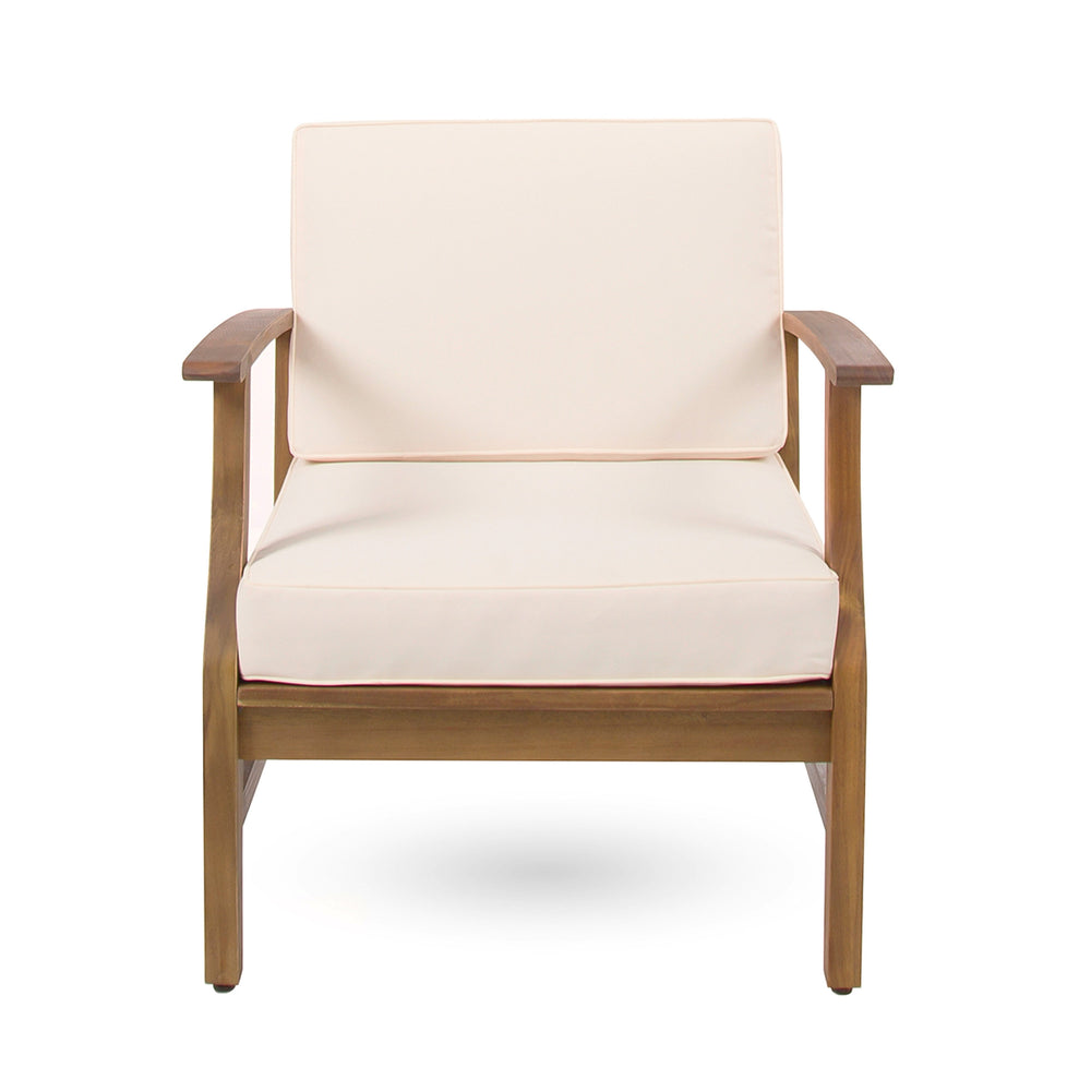 English Elm Perla Solid Acacia Outdoor Club Chair Slatted Hardwood Frame Resort Patio Seat 61442.00CRM
