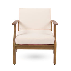 English Elm Perla Solid Acacia Outdoor Club Chair Slatted Hardwood Frame Resort Patio Seat 61442.00CRM